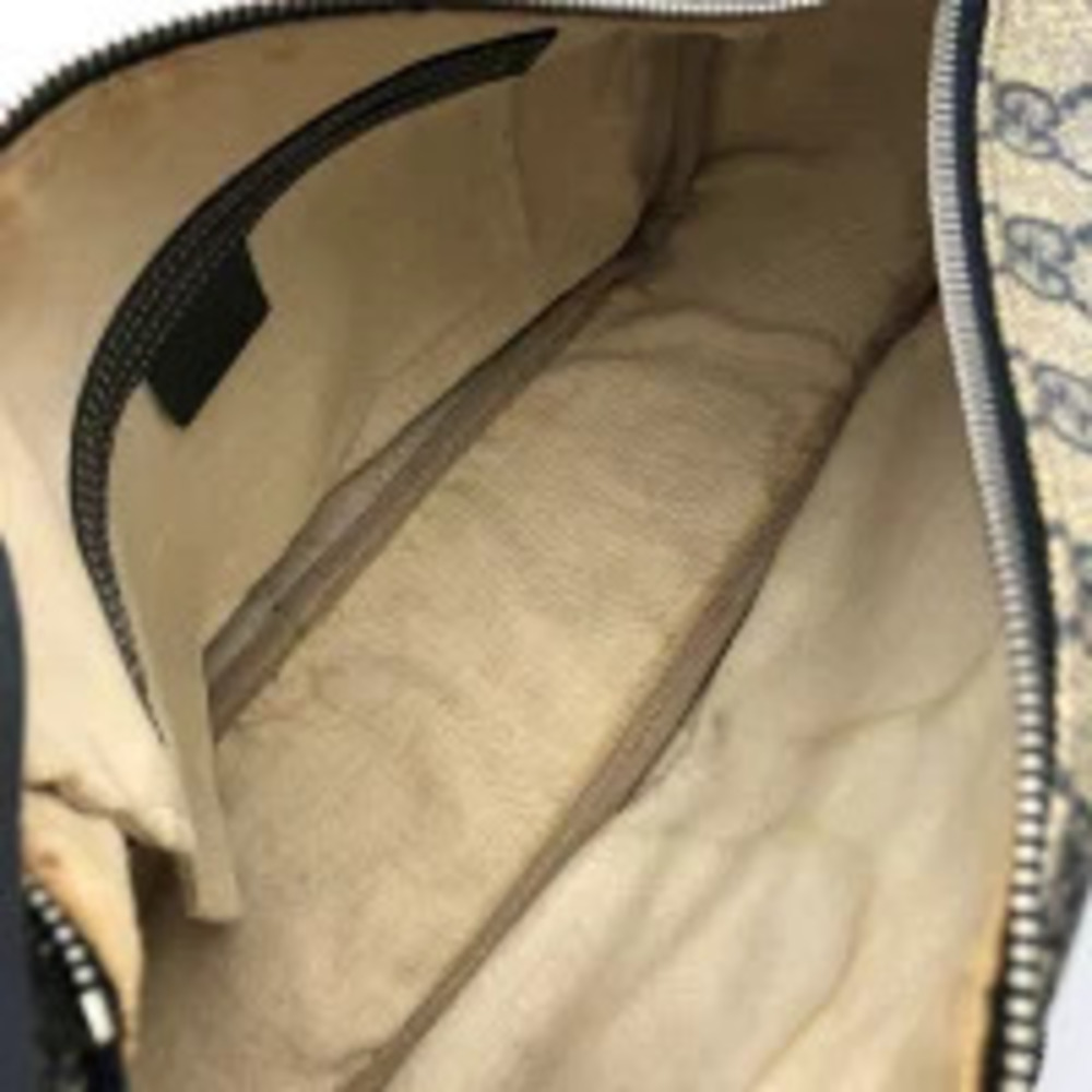 Gucci Crossbody GG Blue Shoulder Bag Logo Supreme Beige Navy Canvas - Picture 9 of 13